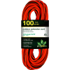 GoGreen Power, GG-13800, 100 Ft Extension Cord, 14/3, Orange/Green