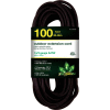 GoGreen Power, GG-13800BK, 100 Ft Extension Cord - Black