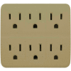GoGreen Power, GG-16000TT, 6 Outlet Wall Tap - Tan - Pkg Qty 12