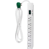 GoGreen Power, GG-17636, 7 Outlet Surge Protector - 6 Ft Cord - White