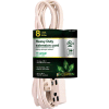 GoGreen Power, GG-19608, 3 Outlet 8 Ft Extension Cord - Right Angle Plug