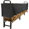 Pleasant Hearth 12' Heavy Duty Log Storage Rack with Half Cover Weather-Resistant LS938-144SC-K