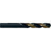 Cle-Line 1875R 7/64 HSS H.D.Black & Gold 135 Split Point 3-Flatted shank Mechanics Length Drill - Pkg Qty 12