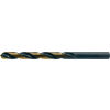 Cle-Line 1878 10.50mm HSS H.D. Black & Gold 135 Split Point 3-Flatted Shank Jobber Length Drill - Pkg Qty 6