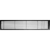 AG10 Series 4" x 24" Solid Alum Fixed Bar Supply/Return Air Vent Grille, Black-Gloss w/Door
