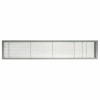 AG10 Series 4" x 30" Solid Alum Fixed Bar Supply/Return Air Vent Grille, Brushed Satin w/Door
