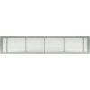 AG10 Series 6" x 30" Solid Alum Fixed Bar Supply/Return Air Vent Grille, Brushed Satin