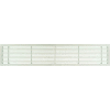 AG20 Series 4" x 36" Solid Alum Fixed Bar Supply/Return Air Vent Grille, White-Matte