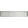AG20 Series 4" x 36" Solid Alum Fixed Bar Supply/Return Air Vent Grille, Brushed Satin w/Right Door