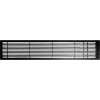 AG20 Series 4" x 42" Solid Alum Fixed Bar Supply/Return Air Vent Grille, Black-Matte w/Right Door