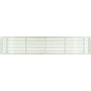AG20 Series 6" x 24" Solid Alum Fixed Bar Supply/Return Air Vent Grille, White-Gloss