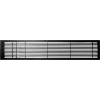 AG20 Series 6" x 24" Solid Alum Fixed Bar Supply/Return Air Vent Grille, Black-Matte w/Left Door