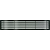 AG20 Series 6" x 30" Solid Alum Fixed Bar Supply/Return Air Vent Grille, Black-Gloss