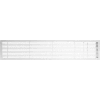 AG20 Series 6" x 36" Solid Alum Fixed Bar Supply/Return Air Vent Grille, White-Gloss w/Right Door