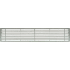 AG20 Series 6" x 42" Solid Alum Fixed Bar Supply/Return Air Vent Grille, Brushed Satin