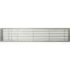 AG20 Series 6" x 48" Solid Alum Fixed Bar Supply/Return Air Vent Grille, Brushed Satin w/Left Door