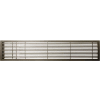 AG20 Series 6" x 48" Solid Alum Fixed Bar Supply/Return Air Vent Grille, Antique Bronze w/Left Door