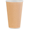 Genuine Joe GJO11257PK - Rippled Hot Cups, 16 Oz., 25/Pack, Brown