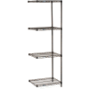 Nexel® Black Epoxy Wire Shelving Add-On 72"W x 14"D x 54"H