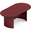 Global™ Boardroom Table - Racetrack - Laminate - 72"L x 36"W - Quartered Mahogany