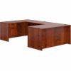 Offices To Go™ U Desk with Single Pedestal - 66" - American Dark Cherry - Bundle #1