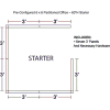 Interion® Pre-Configured Office Cubicle - 6'W x 6'D x 60"H - Starter Kit - Blue