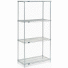 Nexel® Poly-Z-Brite® Wire Shelving Starter Unit - 5 Tier - 42"W x 18"D x 74"H