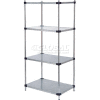 Nexel® 5 Tier Shelving Starter Unit, Solid Galvanized Steel, 60"Wx18"Dx63"H
