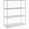 Nexel® Poly-Z-Brite® Wire Shelving Starter Unit - 5 Tier - 54"W x 24"D x 74"H