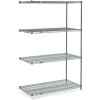 Nexelon® Wire Shelving Add-On Unit - 5 Tier - 36"W x 24"D x 86"H