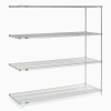 Nexel® Stainless Steel Wire Shelving Add-On Unit - 5 Tier - 60"W x 24"D x 74"H
