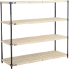 Nexelite® Vented Plastic Shelving - 5 Tier - 72"W x 18"D x 74"H Nexelon Finish
