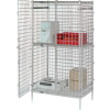 Nexel® Chrome Security Shelving Unit 48"W x 14"D x 66"H