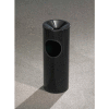Glaro 3 Gallon Ash/Trash Receptacle w/Funnel Top Ash, Satin Black - F151-BK-BK
