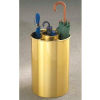 Cylinder Style Satin Brass Umbrella Stand for Full & Tote Size Umbrellas