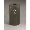 Glaro Value Recyclepro Single Stream Midnight Blue/Satin Aluminum, 15 Gallon Bottles/Cans -B-1242