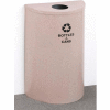 Glaro Recyclepro Single Stream Half Round Gloss Brass, 14 Gallon Bottles/Cans - B1899