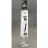 Floor Standing Satin Aluminum Wet Umbrella Bag Holder With Optional Sign Mount