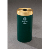 Glaro Value Recyclepro Single Stream Midnight Blue/Satin Brass, 15 Gallon Mixed Recycle - M-1242
