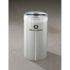 Glaro Value Recyclepro Single Stream Satin Aluminum, 23 Gallon Mixed Recycle - M-1542-SA