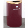 Glaro Value Recyclepro Single Stream Half Round Hunter Green, 16 Gallon Mixed Recycle - M1899V