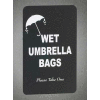 Wet Umbrella Bag Holder Sign Panel