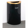 Glaro Recyclepro Single Stream Half Round Satin Black/Satin Brass, 14 Gallon Trash - T1899