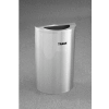 Glaro Recyclepro Single Stream Half Round Satin Aluminum, 14 Gallon Trash - T1899SA