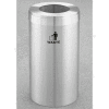 Glaro Value Recyclepro Single Stream Satin Aluminum, 23 Gallon Waste - W-1542-SA