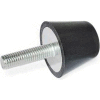 J.W. Winco Vibration/Shock Absorption Mount, Conical, 1.69" H, 364 Max Load, 253-50-M10-20-55