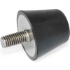 J.W. Winco Vibration/Shock Absorption Mount, Conical, 32mm Height, 270 Max Load, 254-38-M8-16-55