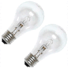 GE 78797 Halogen Bulb A-19 Medium Screw, 1050 Lumens, 100 CRI, 53W, 120V, 2-pack, Clear