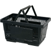 Good L ® Large Shopping Basket with Plastic Handle 33 Liter 19-3/8"L x 13-1/4"W x 10"H Black - Pkg Qty 12