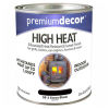 Premium D&eacute;cor Siliconized Hi-Heat Enamel, Flat Finish, Black, Quart - 597776